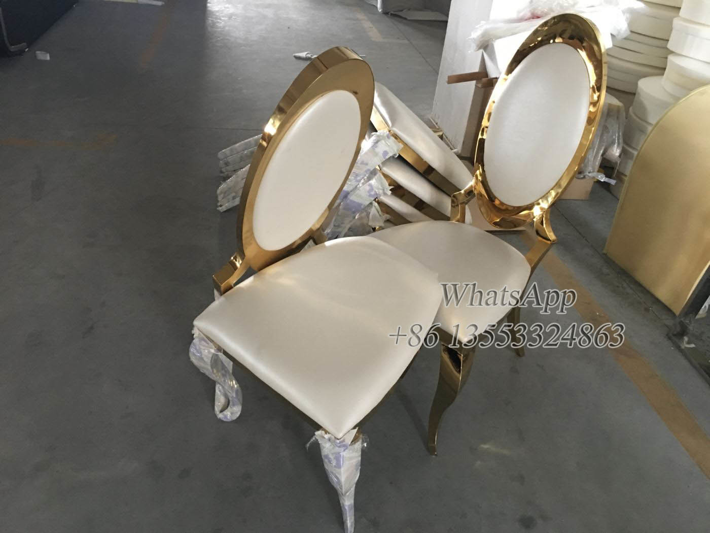 Stainless Steel And Leather Dining Chairs From Furniture Factory (YS-4)