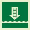 Buy cheap Silk Screen / UV Printing Photoluminescent Signage In Yellow-Green Color For Vessel Safety from wholesalers