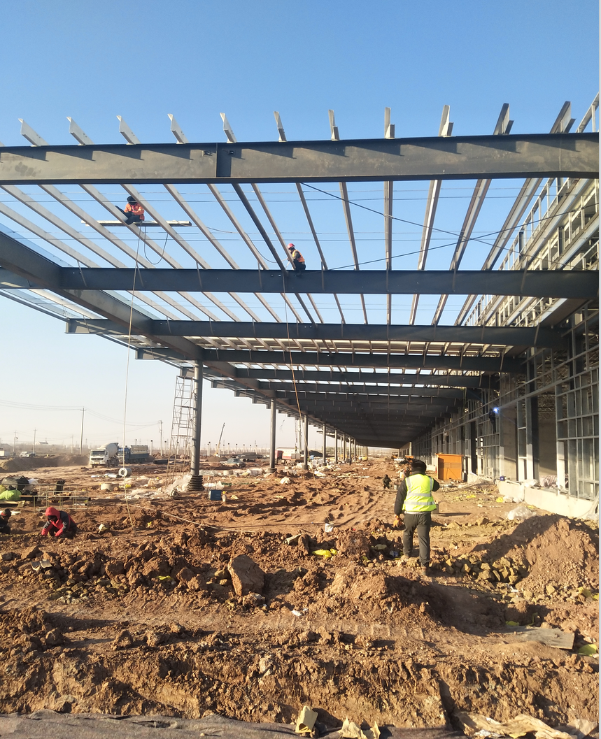 Industrial Low Carbon Steel Structure Hangar Factory Prefabricated Building Construction
