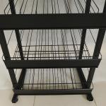 4 Tiers Beverage Supermarket Display Racks With Wheels