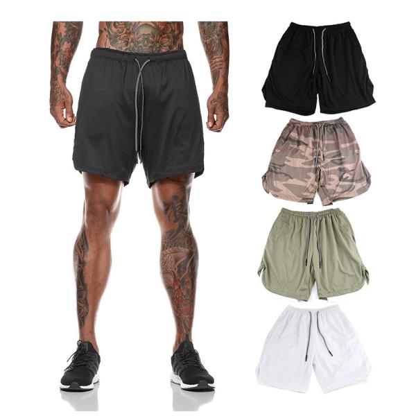Buy cheap Custom Mens Running Training Shorts With Pocket Workout Bodybuilding Gym Sports from wholesalers