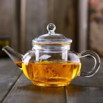 Healthy Glass Tea Infuser Teapot , Heat Resistant All Glass Teapot With Filter