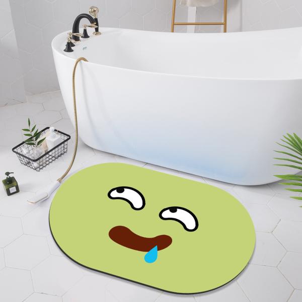 Buy cheap Oval Expression Bathroom Waterproof Carpet Indoor Entrance Mat 40*60cm 45*70cm from wholesalers