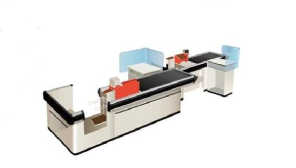Buy cheap Electric Retail Store Conveyor Belt Checkout Counter Cash Register 110V / 220V from wholesalers