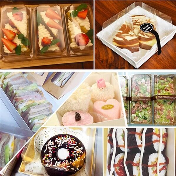 economy Cupcake Box White Window Cake Box customized Wedding Cake Box,6inch in stock PET Plastic Clear birthday Cake Box