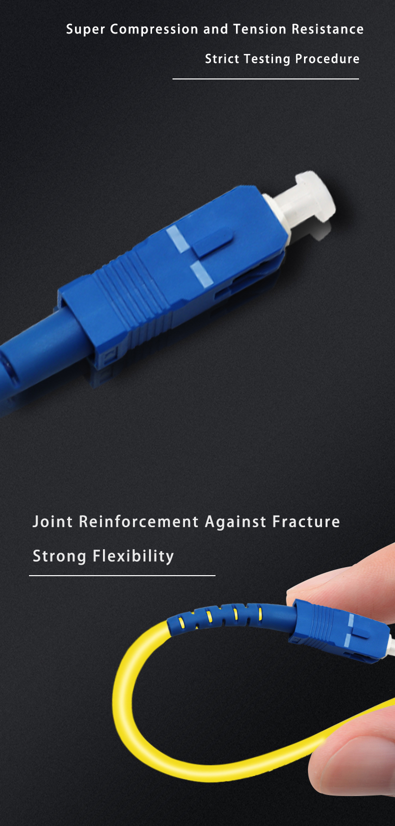 1core Fiber Optic Patch Cord SC To SC UPC/APC 2.0mm/3.0mm G652D/G657A for in FTTH