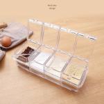 Kitchen 4 Pieces Clear Acrylic Spice Box For Seasoning Condiment Storage
