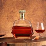 Hot Stamping Surface Handling Short Neck Tequila Glass Bottle for Party