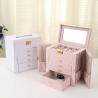 Buy cheap Medium Open Way Clamshell PU Leather Jewelry Set/Ring/Eearring/Necklace/Bracelet/Watch Storage Box for and Luxury Jewelry from wholesalers