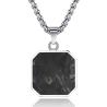 Buy cheap Religious Forged Carbon Fiber Pendant Square Bible Verse Christian Cross Necklace For Men from wholesalers