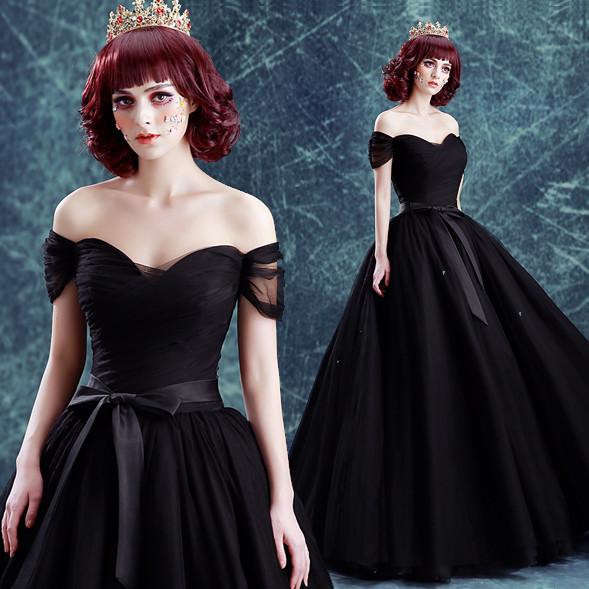 Buy cheap Annual Meeting Host Dress Black Elegant Evening Dresses TSJY043 from wholesalers