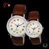 Buy cheap Classical Stylish Leather Strap Quartz Wrist Watches for Lovers/Couple from wholesalers