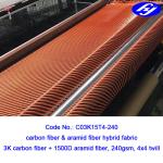 Smooth 4x4 Twill Carbon Fiber / 3K Red Carbon Fiber Cloth With Corrosion
