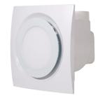 White 4 Inch 100mm Bathroom Ultra Quiet Ventilation Fan with LED Light Plastic