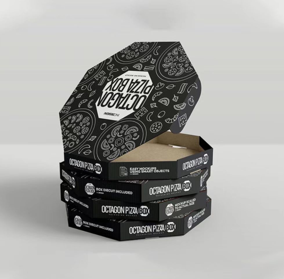 Custom Takeaway Octangle Pizza Food Packaging Box Lead Time 12 Days for Food