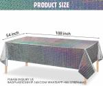 Laser Rainbow Theme Party Tablecloth Aluminum Film Birthday Wedding Party