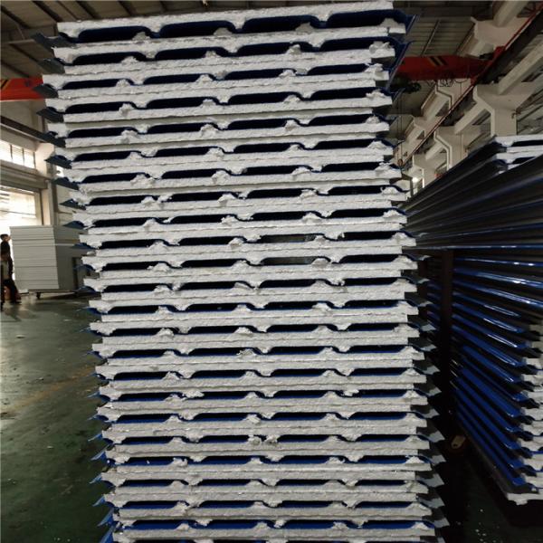 Buy cheap manufactured prefab home 30mm silver paper eps sandwich roof panels with 0.476mm for roof from wholesalers