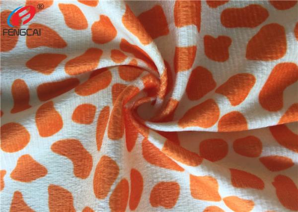 Printed Faux Fur 100 % Polyester Velvet Fabric , Tear - Resistant Plush Velboa