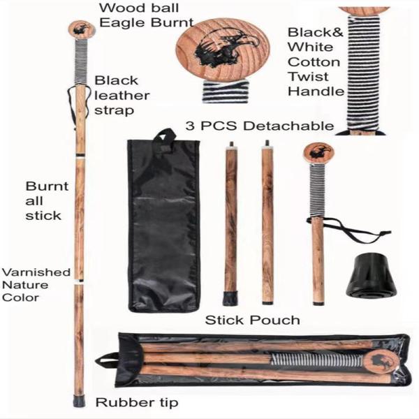 Buy cheap Lightweight Handmade Wooden Hiking Sticks Straight Handle from wholesalers