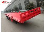 12 Wheels 13 Meters Platform Semi Trailer 3 Axles Low Alloy Steel Material