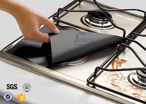 Buy cheap 4 Pack 10.6” x 10.6” Reusable Gas Range Liners Stovetop Burner Protectors , PTFE Coated Fabric from wholesalers