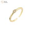 Buy cheap Adjustable Stack Zircon Gold Plated Marquise Diamond Rings Women Men Jewelry from wholesalers