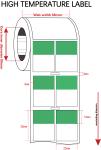 25.4mm*35mm，1mil green water Resistant polyester cable label for cable