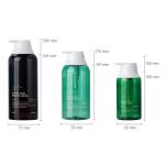 700ml/500ml Black/Green PP Smooth Bottle With white Pump For shampoo lotion