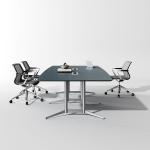 4 Person Conference Room Table Set Melamine W1800mm Stain Resistant