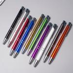 Customization Logo Plastic Office And School Supplies Colorful Metal Ballpoint