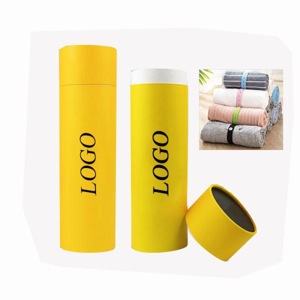 Buy cheap Handmade CMYK Cardboard Paper Cylinder Tube Box Packaging For Socks And Underwear from wholesalers