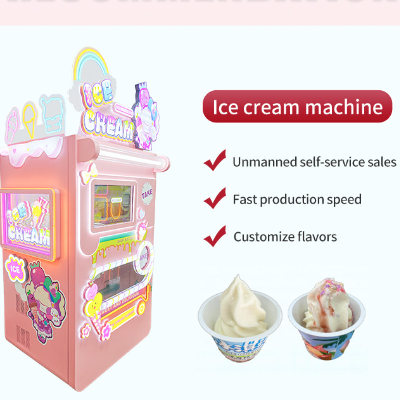 Fully Automatic Vending Device Self Service Cinema Commercial Cotton Candy Vending Machine For Sales
