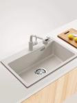 Buy cheap White Composite Quartz Undermount Kitchen Sink 635mm Length Without Faucet from wholesalers
