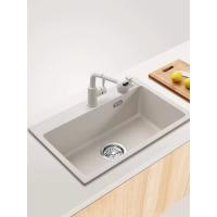 Buy cheap White Composite Quartz Undermount Kitchen Sink 635mm Length Without Faucet product