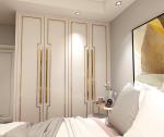 White Glass Door Combine Bedroom Wardrobe Closet With Soft Closing Sliding
