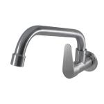 Chrome Finish Stainless Steel Kitchen Faucet Mixer With Hot Cold Water And