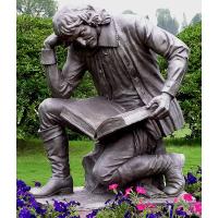 Buy cheap abstract man reading bronze garden statue product
