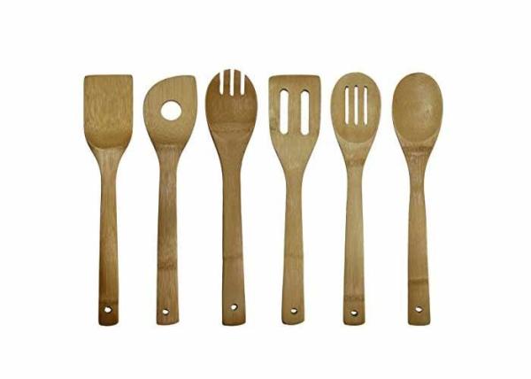 Buy cheap FPA free organic bamboo reusable kitchen cooking utensil with holder set of 7 from wholesalers