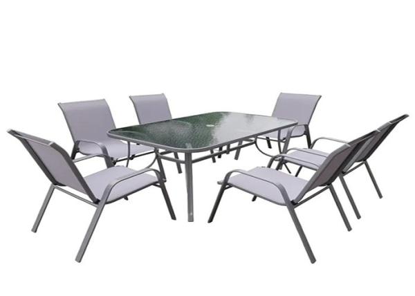 Buy cheap Rustproof Steel Dining Garden Patio Outdoor Furniture Set 2 X 1 Textilen 7pcs from wholesalers