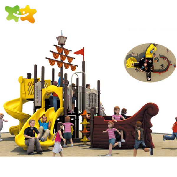 Buy cheap Kids Plastic Playground Slide Pirate Ship Adventure Playground Equipment from wholesalers