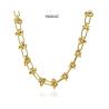 Buy cheap SS Steel Hip Hop Torque Gold Necklace Denim Style Heavy Metal Necklaces from wholesalers