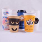 Single Wall 12OZ 14OZ Disposable Paper Coffee Cup Double PE 14 Grams