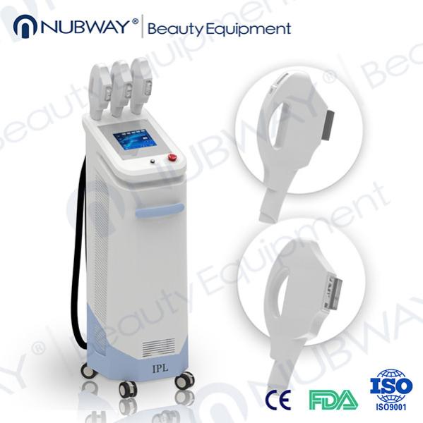 Quality 3 handles IPL multifunctional machine for hair removal and skin rejuvenation for sale