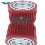 Red Color Suction Wheel 124*70mm For Folding Machine Polyurethane Printing Parts
