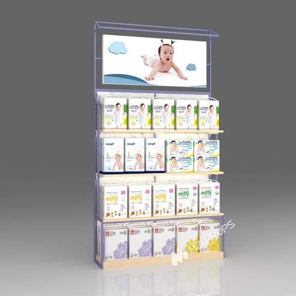 M2-B2-A Supermarket Baby Goods Section Display Cabinet with Neutral Light LED