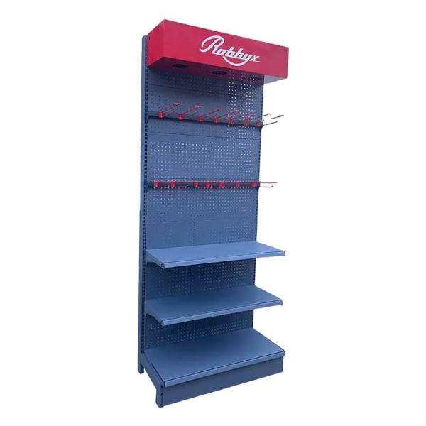 Factory customized color size supermarket advertising display stand shelf