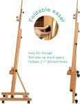 H Frame Floor Standing Wooden Easel large Artist Studio Floor Easel For Hold