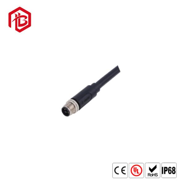 Ip67 Ip68 Waterproof Female Male M8 M12 Cable Connector Nylon Pvc Metal Panel