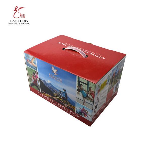 Buy cheap Handled Pantone Printing Corrugated Paper Packaging 35cm Length from wholesalers
