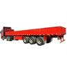 Buy cheap Red 3 Axle 500mm Side Wall Semi Trailer 6.5T Bulk Cargo Trailer Transport from wholesalers